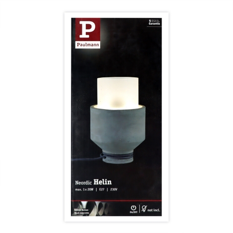 Paulmann 79619 - 1xE27/20W Galda lampa HELIN 230V