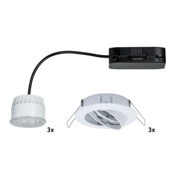 Paulmann 92765 - KOMPLEKTS 3xLED/6,8W LED Vannas istabas iegremdējama lampa COIN 230V