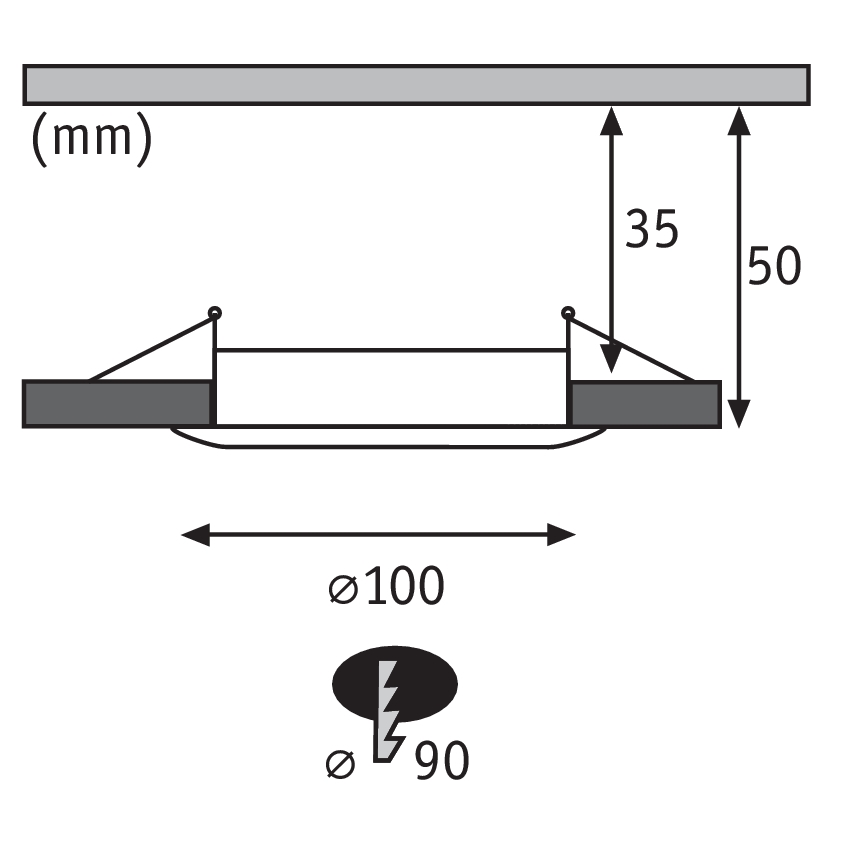 Paulmann 92783 - LED/14W IP44 Aptumšojama vannas istabas iegremdēts gaismeklis COIN LED/14W/230V