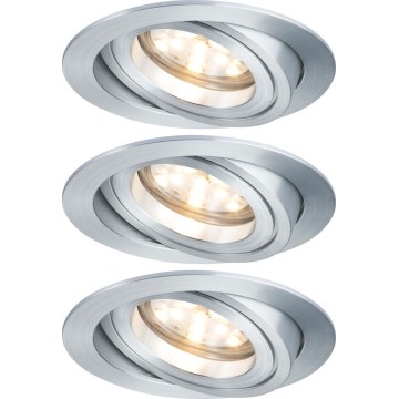 Paulmann 92817 - KOMPLEKTS 3xLED/7W IP23 Aptumšojama vannas istabas piekaramo griestu lampa COIN 230V