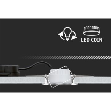 Paulmann 92970 - LED/4,2W IP23 Aptumšojama vannas istabas piekaramo griestu lampa COIN 230V