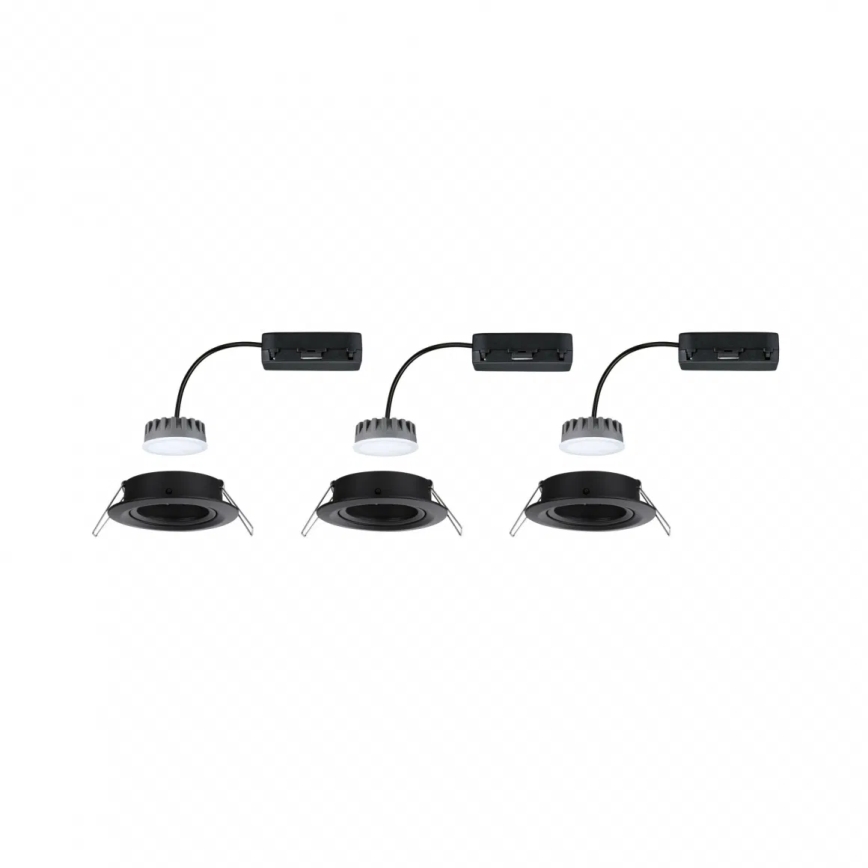 Paulmann 93080 - KOMPLEKTS 3xLED/6W IP23 Aptumšojama vannas istabas piekaramo griestu lampa COIN 230V