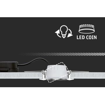 Paulmann 93080 - KOMPLEKTS 3xLED/6W IP23 Aptumšojama vannas istabas piekaramo griestu lampa COIN 230V