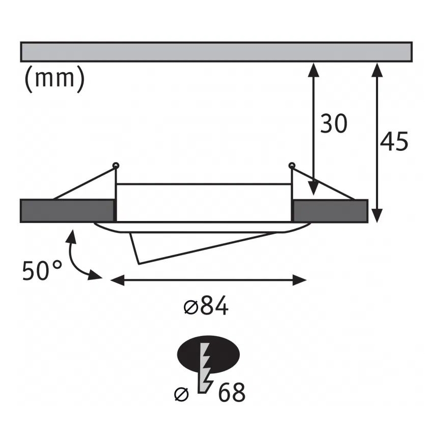 Paulmann 93080 - KOMPLEKTS 3xLED/6W IP23 Aptumšojama vannas istabas piekaramo griestu lampa COIN 230V