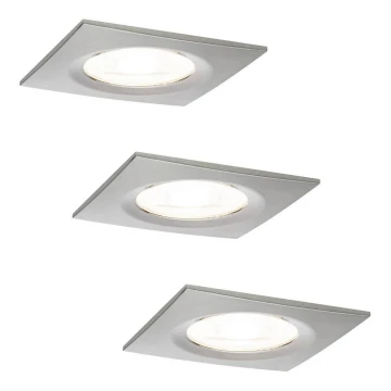 Paulmann 93615 - KOMPLEKTS 3x LED/7W IP44 Aptumšojams vannas istabas iegremdēts gaismeklis