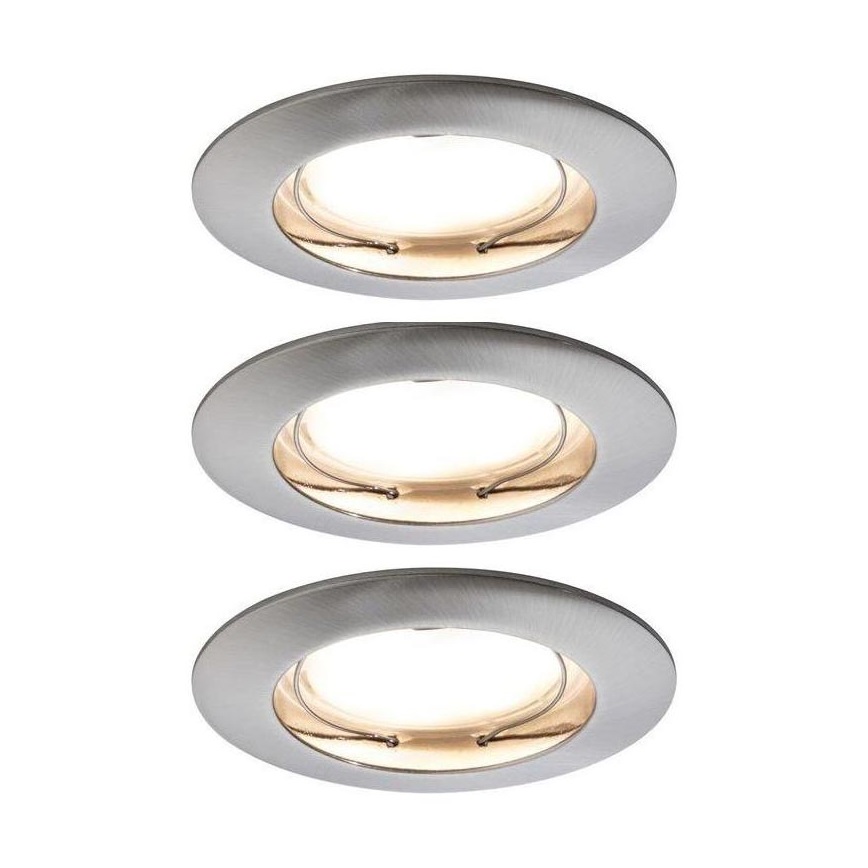 Paulmann 93958 - KOMPLEKTS 3x LED/6,8W IP44 Aptumšojama vannas istabas piekaramo griestu lampa COIN 230V