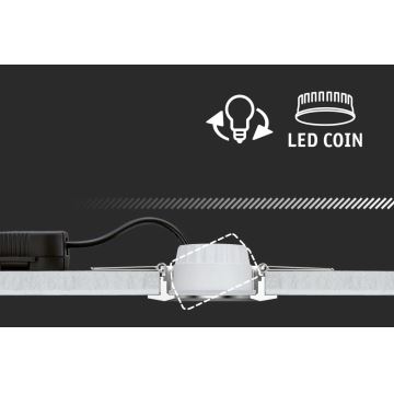 Paulmann 93976 - KOMPLEKTS 3xLED/6,8W IP44 Vannas istabas iegremdējama lampa COIN 230V