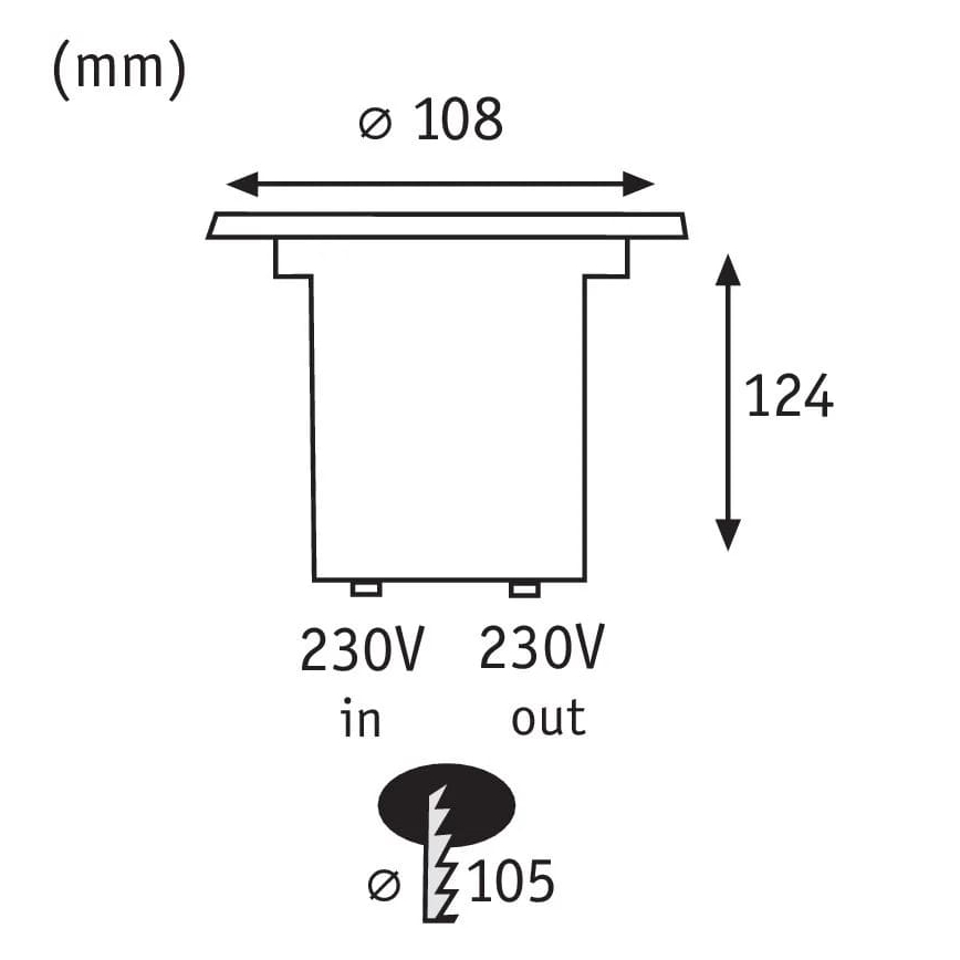 Paulmann 93992 - LED GU10/3,5W IP67 Iegremdējama āra lampa SPECIAL 230V