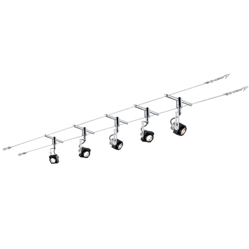 Paulmann 94081 - KOMPLEKTS 5xLED/5W Starmetis auklu sistēmai 230V melna