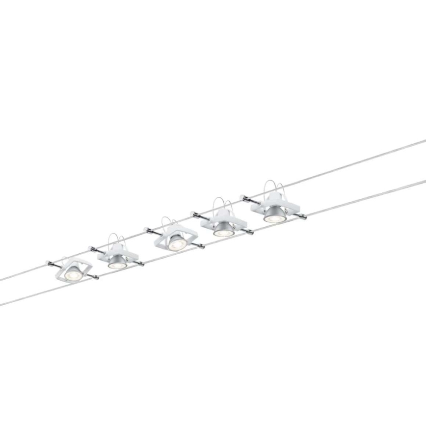 Paulmann 94149 - KOMPLEKTS 5xGU5,3/10W Starmetis auklu sistēmai TECH 230V balta