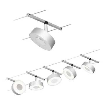 Paulmann 94475 - KOMPLEKTS 5xLED/5W Starmetis sliežu sistēmai CIRCLE 230V matēts hroms