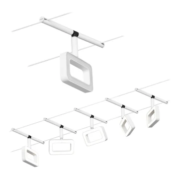 Paulmann 94483 - KOMPLEKTS 5xLED/4,8W Starmetis sliežu sistēmai FRAME 230V balta