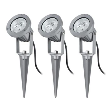 Paulmann 98845 - KOMPLEKTS 3x LED/3W IP65 Prožektora lampa GARDENSPOT 230V