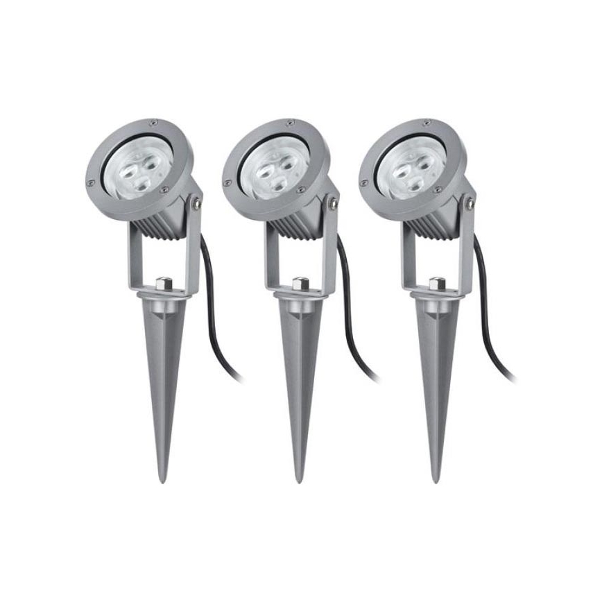 Paulmann 98845 - KOMPLEKTS 3x LED/3W IP65 Prožektora lampa GARDENSPOT 230V