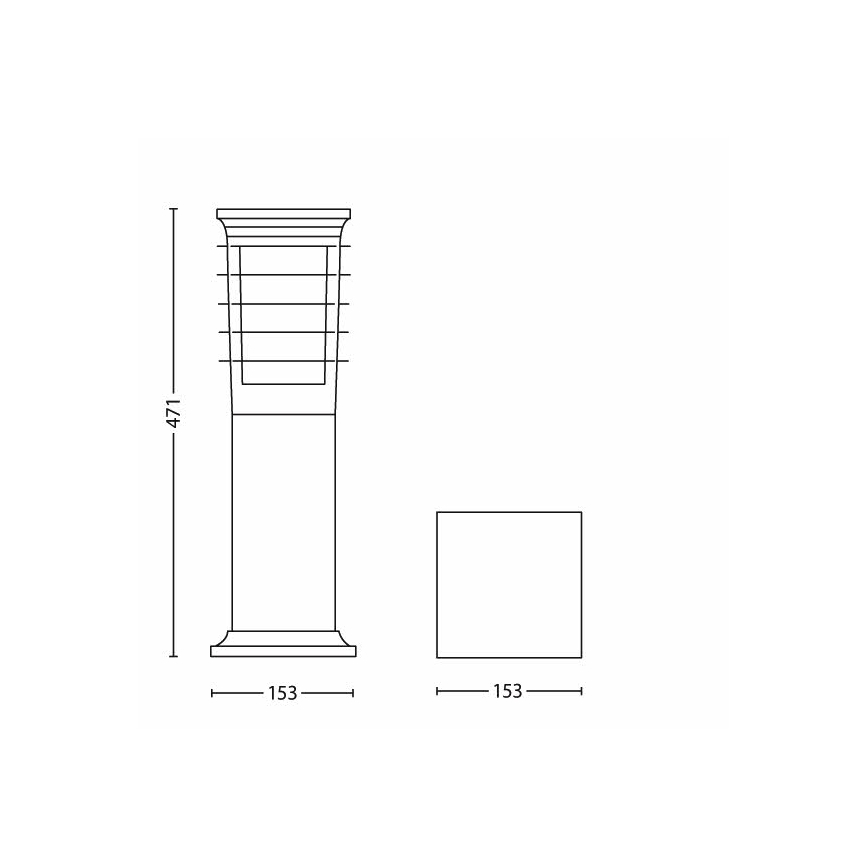 Philips 15282/54/16 - LED Āra lampa MYGARDEN PATIO 1xE27/53W/230V IP44