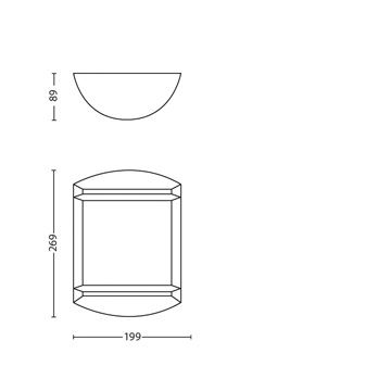 Philips - Āra sienas gaismeklis 1xLED/6W/230V IP44