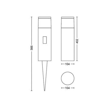 Philips - LED RGBW Aptumšojama āra lampa Hue CALLA LED/8W/24V IP65