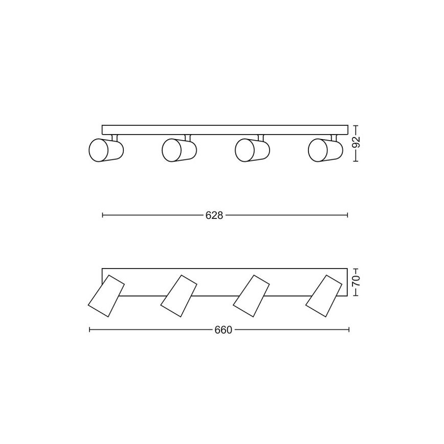 Philips - LED Starmetis 4xGU10/5,5W/230V