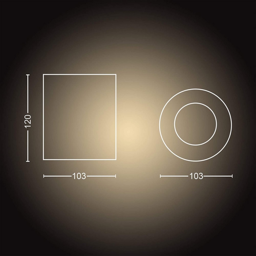 Philips - LED Aptumšojams starmetis Hue PILLAR 1xGU10/5W/230V + tālvadības pults