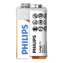 Philips 6F22L1F/10 -  Cinka hlorīda baterija 6F22 LONGLIFE 9V 150mAh