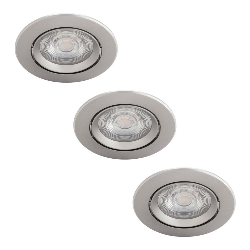 Philips - KOMPLEKTS 3x Aptumšojams iebgremdējams gaismeklis LED/5W/230V 2700K