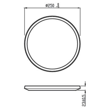 Philips - LED Aptumšojama āra lampa SUPERSLIM SCENE SWITCH LED/15W/230V IP54 melna