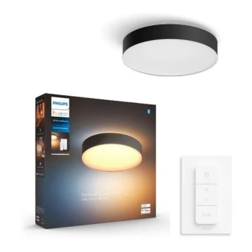 Philips - LED Aptumšojama griestu lampa Hue ENRAVE LED/19,2W/230V 2200-6500K d. 381 mm melna + tālvadības pults