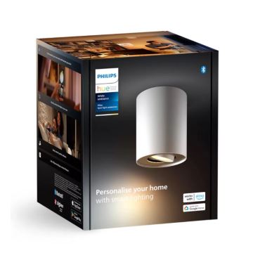 Philips - LED Aptumšojams starmetis Hue PILLAR 1xGU10/4,2W/230V 2200-6500K balta