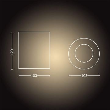 Philips - LED Aptumšojams starmetis Hue PILLAR 1xGU10/4,2W/230V 2200-6500K melna