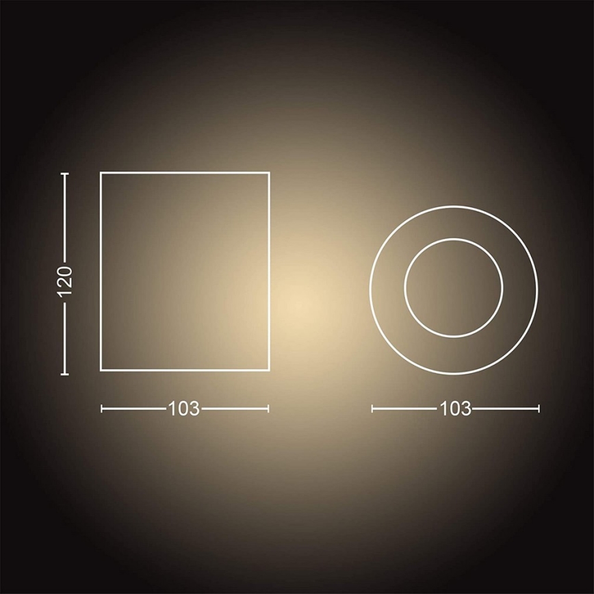 Philips - LED Aptumšojams starmetis Hue PILLAR 1xGU10/4,2W/230V 2200-6500K melna