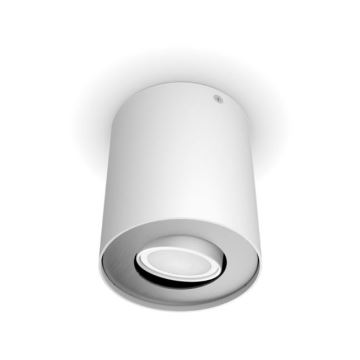 Philips - LED Aptumšojams starmetis Hue PILLAR 1xGU10/4,2W/230V 2200-6500K + tālvadības pults balta