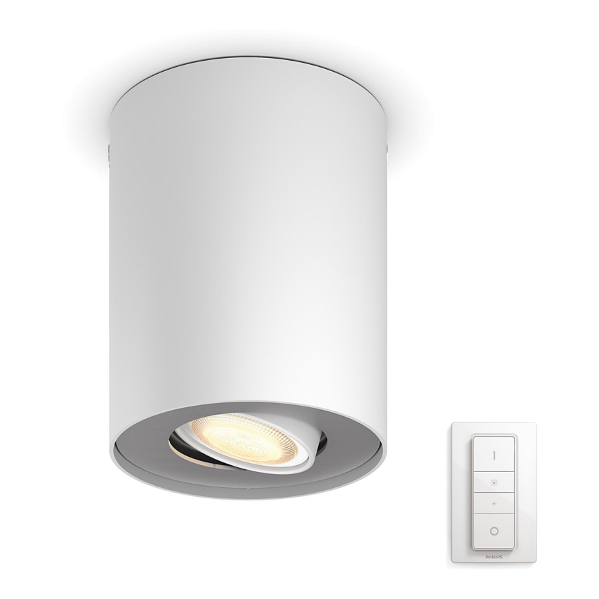 Philips - LED Aptumšojams starmetis Hue PILLAR 1xGU10/5,5W + tālvadības pults