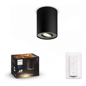 Philips - LED Aptumšojams starmetis Hue PILLAR 1xGU10/5W/230V + tālvadības pults