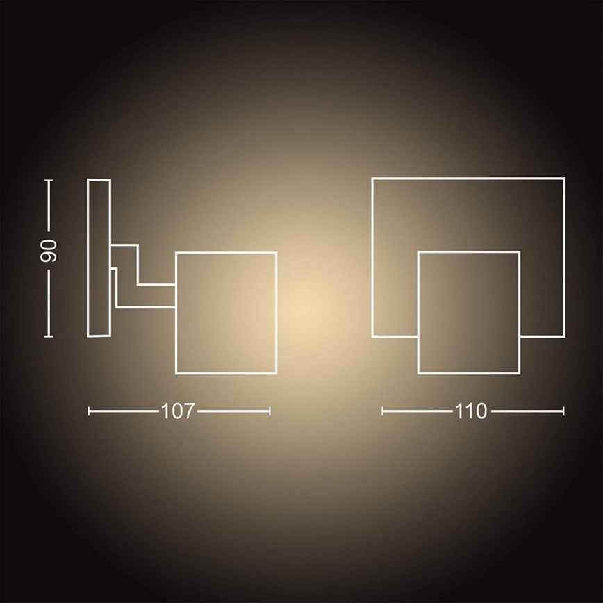 Philips - LED Aptumšojams starmetis Hue RUNNER 1xGU10/4,2W/230V 2200-6500K + tālvadības pults balta