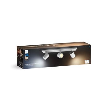Philips - LED Aptumšojams starmetis Hue RUNNER 3xGU10/4,2W/230V 2200-6500K + tālvadības pults balta