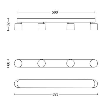 Philips - LED Aptumšojams starmetis 4xLED/4,5W/230V