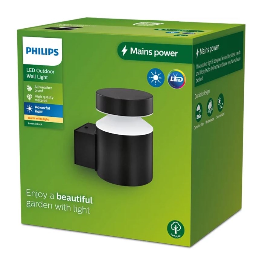 Philips - LED Āra sienas lampa LAVEN LED/6W/230V 2700K IP44