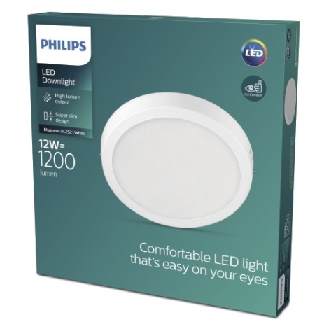 Philips - LED Griestu gaismeklis LED/12W/230V 2700K balts