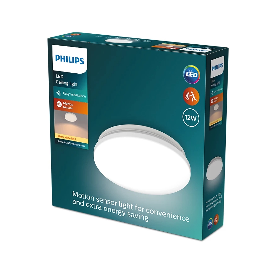 Philips - LED Griestu lampa ar sensoru ACUNA LED/12W/230V 2700K