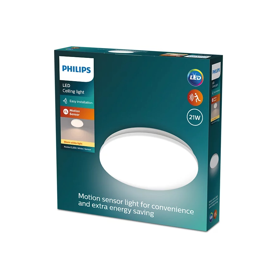 Philips - LED Griestu lampa ar sensoru ACUNA LED/21W/230V 2700K