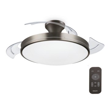 Philips-LED Griestu lampa ar ventilatoru BLISS LED/35W/230V 5500/4000/2700K niķelis + tālvadības pults