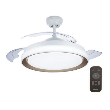 Philips-LED Griestu lampa ar ventilatoru LED/35W/230V 5500/4000/2700K + tālvadības pults zelta