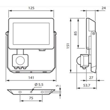 Philips - LED Prožektors ar sensoru DECOFLOOD LED/20W/230V IP65