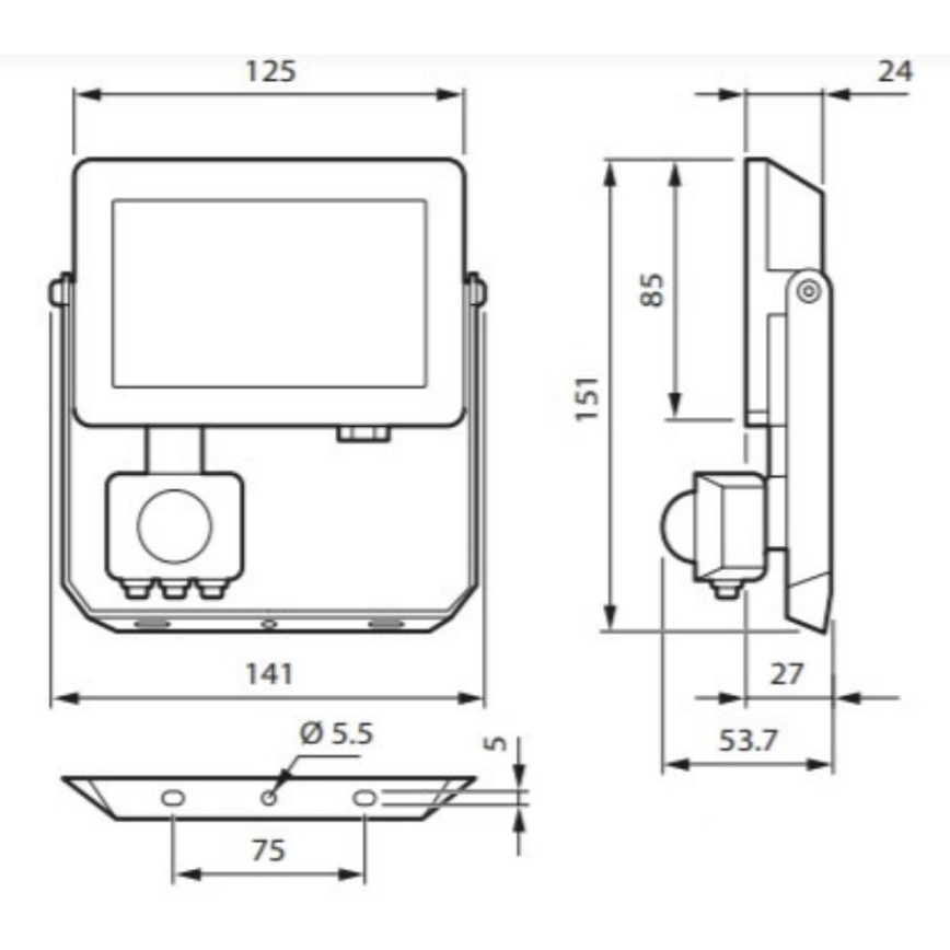 Philips - LED Prožektors ar sensoru DECOFLOOD LED/20W/230V IP65