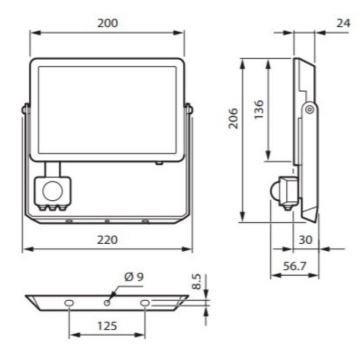 Philips - LED Prožektors ar sensoru DECOFLOOD LED/50W/230V IP65