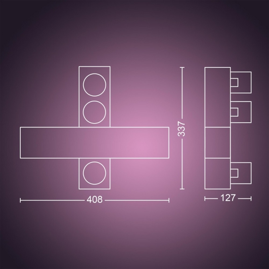 Philips - LED RGBW Aptumšojams starmetis Hue CENTRIS LED/25W/230V + 3xGU10/5,7W