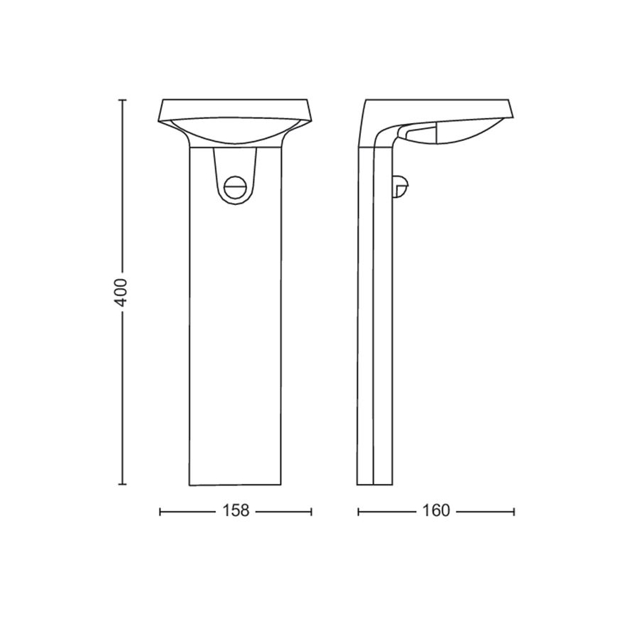 Philips - LED Saules enerģijas lampa ar sensoru LED/1,2W/4V 4000K IP44