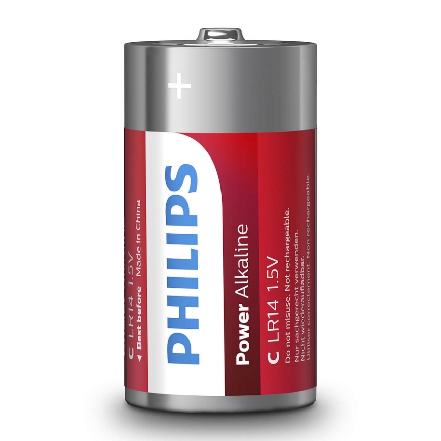 Philips LR14P2B/10 - 2 gab Alkaline baterija C POWER ALKALINE 1,5V 7200mAh