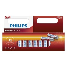 Philips LR6P12W/10 - 12 gab Alkaline baterija AA POWER ALKALINE 1,5V 2600mAh