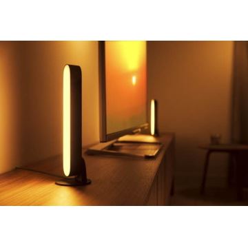 Philips - Pagarinātāja komplekts LED RGB Aptumšojama galda lampa Hue PLAY LED/6W/230V melna